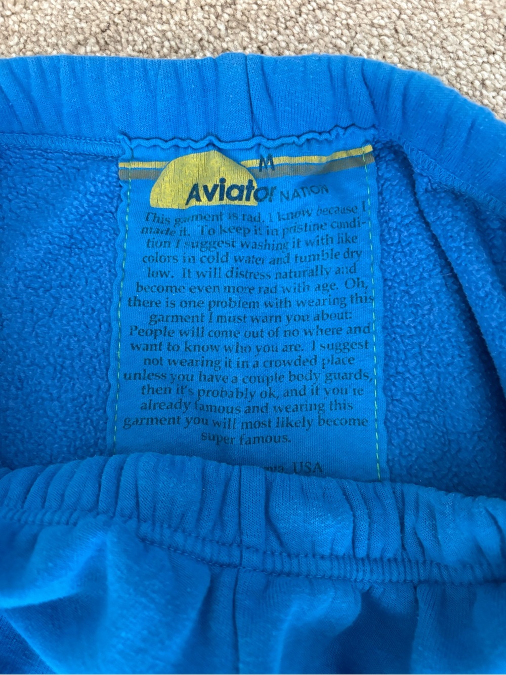 Aviator Nation blue sweatpants M - Picture 7 of 8